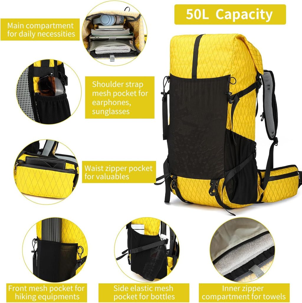 40L–50L Hiking Backpack