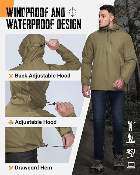 33,000ft Men's Packable Rain Jacket