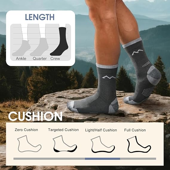 innotree Men's Merino Wool Hiking Socks