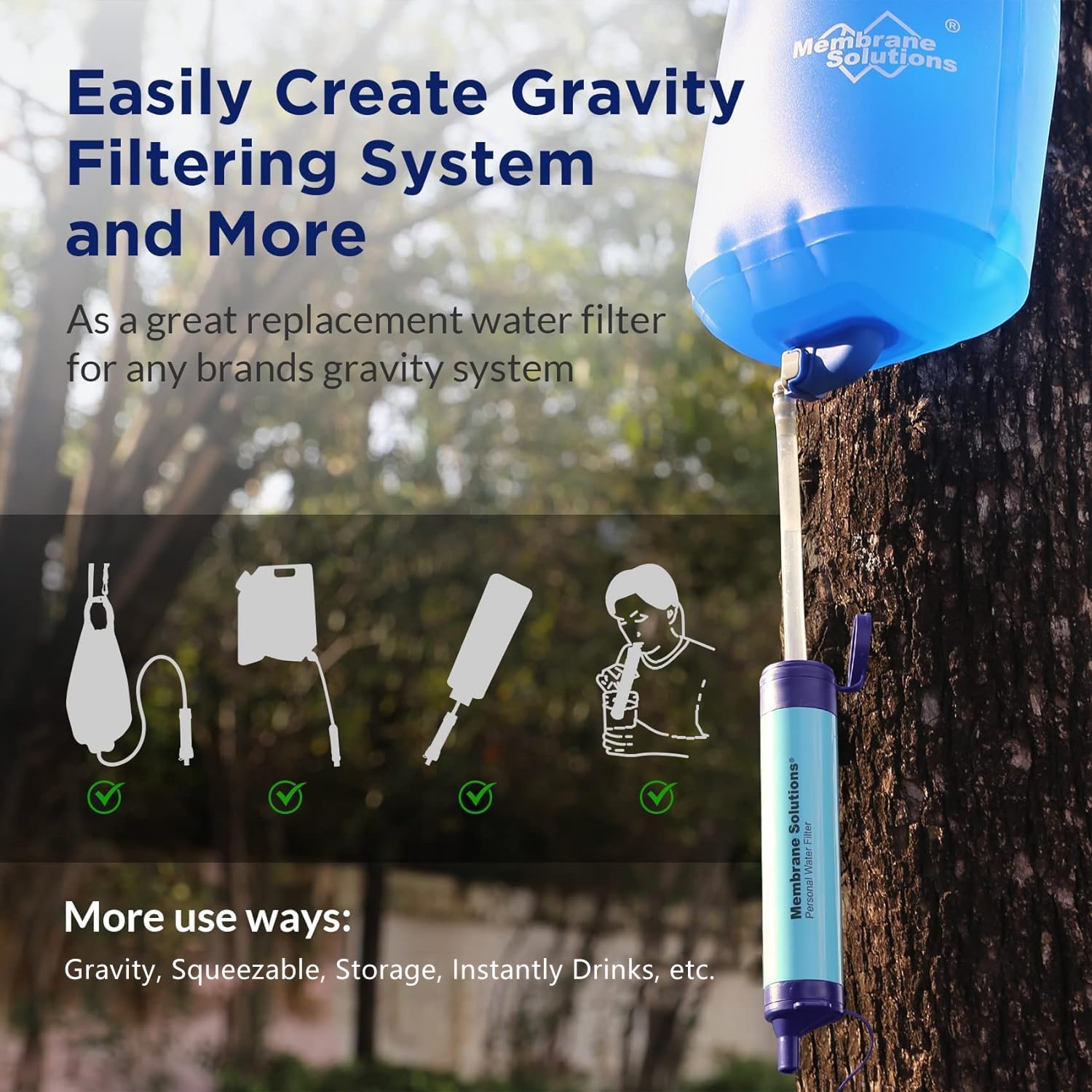 Membrane Solutions Filtered Water Bottle