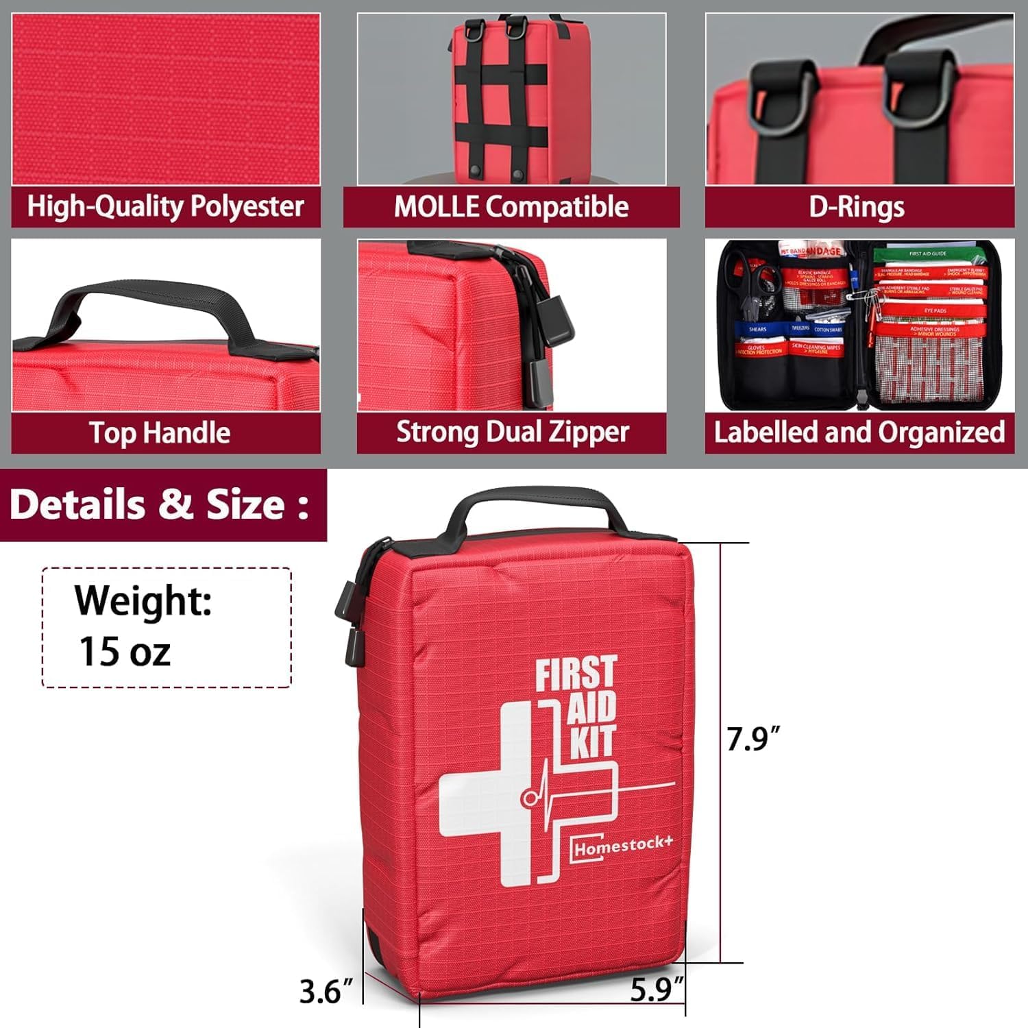 Compact Emergency First Aid Kit